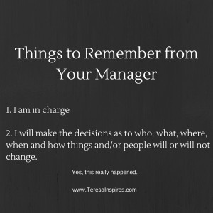 Things to Remember from Your Manager